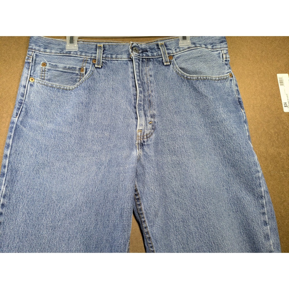 Lot of 2 Levis 550 Relaxed Fit Jeans Mens 36x30 Blue Denim Modified Hem - Picture 11 of 16